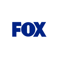 Fox Logo in Blue Color on a White Background