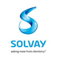 Solvay Logo in Blue Color on a White Background